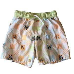 Kids Cartoon Character Checkered Shorts - Multicolor